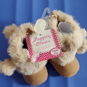 BRAND NEW: Stepping Stones Size 3-6M Faux Fur Boot in Tan